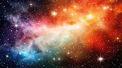 Fototapeta premium Colorful Abstract Cosmic Nebula Background 