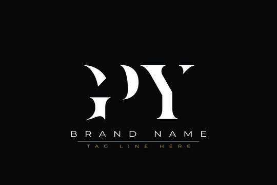 GPY abstract letter logo design. This logo is designed by three abstract letters.