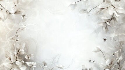 Whimsical white smoke frame border on transparency