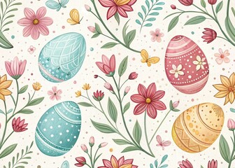 Easter Decorations Long Exposure White Background AI Art