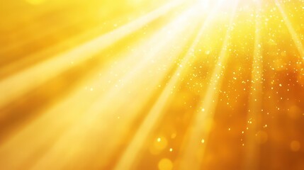 Yellow sunrays abstract, radiant on a clear background