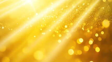 Yellow sunrays abstract, radiant on a clear background