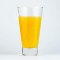 Freshly squeezed orange juice in a clear glass