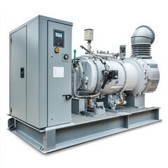 A high-power diesel generator with a sturdy frame, ideal for industrial applications.
