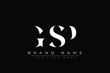GSP abstract letter logo design. This logo is designed by three abstract letters.