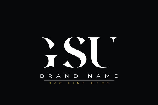 GSU abstract letter logo design. This logo is designed by three abstract letters.