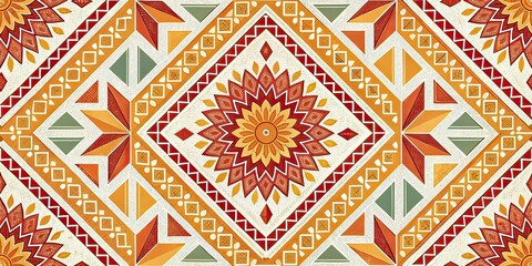 Geometric Labor Day Background, Warm Colors, Marketing Design