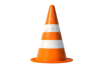 traffic cone isolated on white