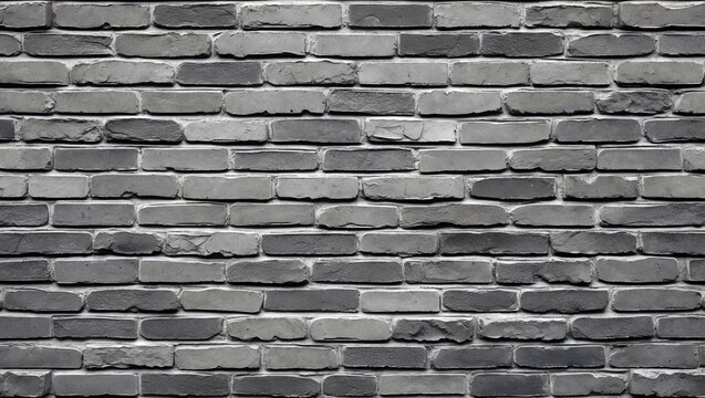 Fototapeta Monochromatic gray brick wall with subtle texture