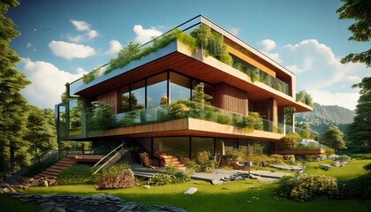 Architectural Design- - -A sustainable, eco-friendly building designed using 