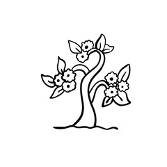 Hand drawn tree outline