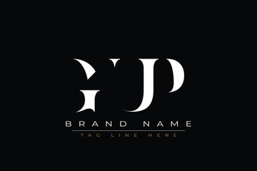 GUP abstract letter logo design. This logo is designed by three abstract letters.