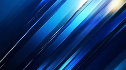 Futuristic abstract design featuring blue diagonal stripes and metallic shapes for tech visuals