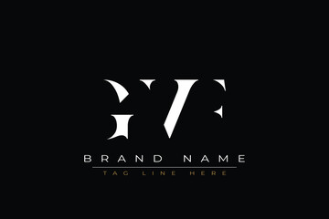 GVF abstract letter logo design. This logo is designed by three abstract letters.