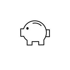 Outline Piggy Bank Savings Icon