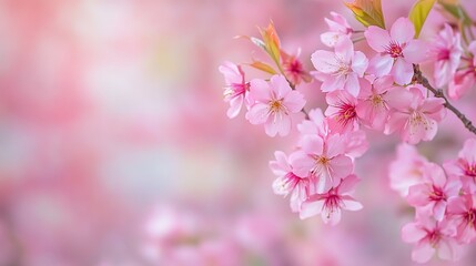 Obraz premium Pink cherry blossom 