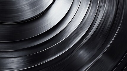 Radial brushed silver texture creates a mesmerizing visual chaos in metal design Generative AI
