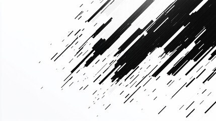 Abstract Black Diagonal Lines on White