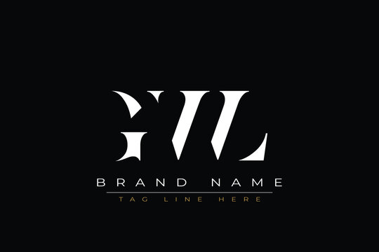 GWL abstract letter logo design. This logo is designed by three abstract letters.