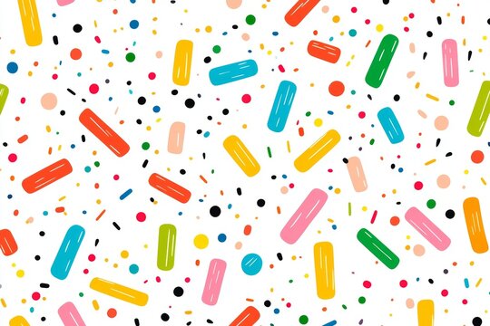 Charming and vibrant popsicle design featuring simple shapes on a clean white background