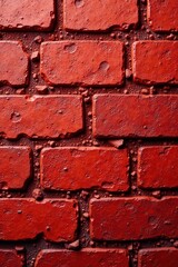 Rough, uneven red brick surface Close-up texture , surface, street, red