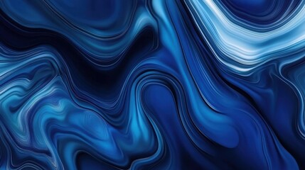 Obraz premium Ethereal Waves of Azure Light: A Study in Fluid Motion and Translucent Textures Against a Deep Indigo Canvas