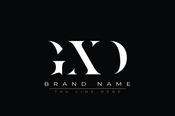GXD abstract letter logo design. This logo is designed by three abstract letters.