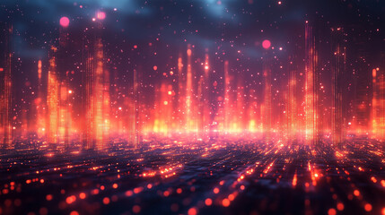 fireworks over the city