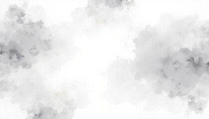Abstract gray watercolor clouds on white background