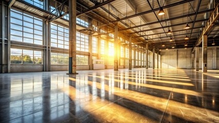 A large concrete floor with a subtle texture and cracks
