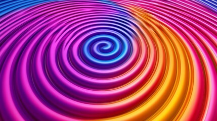 Fototapeta premium Abstract swirling vibrant color spiral