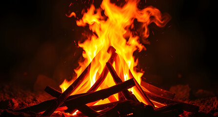 Rustic bonfire glow abstract background. Beltane Celtic festival warmth. Passionate and wild energy