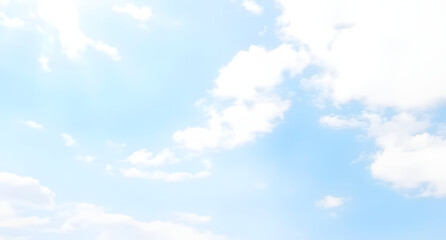 Soft pastel blue white summer sky abstract background. Peaceful, nostalgic patriotism