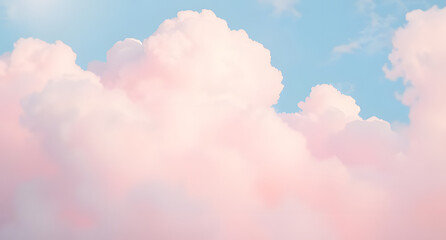 Soft pastel pinks and blues blending like cotton candy clouds. Sweet, dreamy, and full of wonder