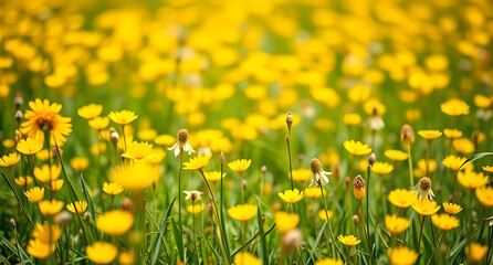 Fototapeta premium Sun-kissed golden sand-inspired abstract background. Summer Solstice warm radiance. Celestial power and vitality