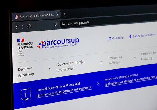 Page site internet parcoursup.gouv.fr	