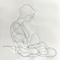 A woman is sitting on a bench