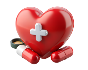 heart with a stethoscope