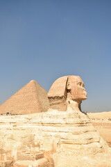 sphinx and pyramid