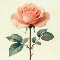 Delicate Watercolor Illustration of a Pink Rose Bouquet with Greenery for Greeting Cards and Invitations