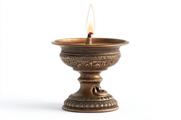 Elegant vintage oil lamp illuminating a warm ambiance. This decorative piece combines tradition and artistry for a timeless appeal. Generative AI