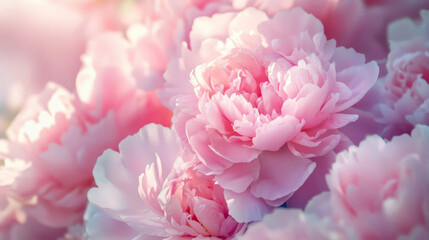 Peonies pink floral wallpaper