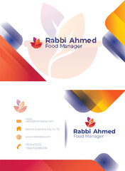 Business card design templet and cover post 