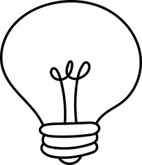Cute lightbulb drawing design illustration