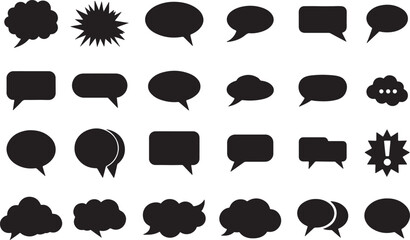 Cloud-Style Speech Bubbles Set
