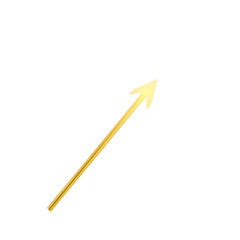 yellow arrow  isolated on transparent background.Generated Ai