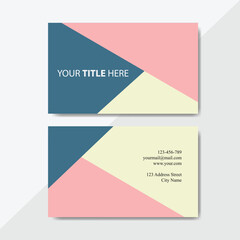Fototapeta premium Geometric pastel business card design mockup