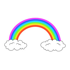 rainbow with clouds