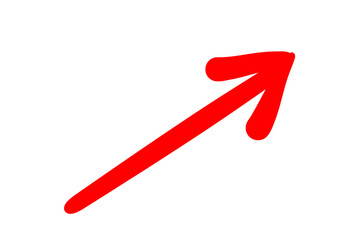ペンで手描きしたような赤い矢印
