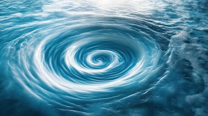 Glacial Water Vortex in Frozen Sea